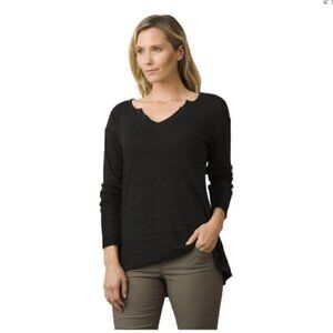 prAna Black Charcoal Blythe Pullover Long Sleeve T-Shirt M